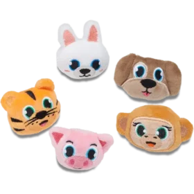 Conjuntos de 5 berloques Jibbitz™ de animais peludos