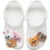 Conjuntos de 5 berloques Jibbitz™ de animais peludos Conjuntos de 5 berloques Jibbitz™ de animais peludos