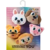 Conjuntos de 5 berloques Jibbitz™ de animais peludos Conjuntos de 5 berloques Jibbitz™ de animais peludos