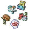 Conjuntos de 5 berloques Jibbitz do Bob Esponja Conjuntos de 5 berloques Jibbitz do Bob Esponja