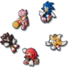 Conjuntos de 5 berloques Jibbitz do Sonic the Hedgehog Conjuntos de 5 berloques Jibbitz do Sonic the Hedgehog
