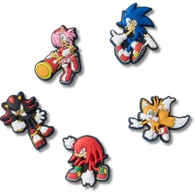 Conjuntos de 5 berloques Jibbitz do Sonic the Hedgehog
