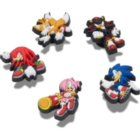 Conjuntos de 5 berloques Jibbitz do Sonic the Hedgehog
