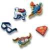 Conjuntos de 5 berloques Jibbitz do Super-Homem