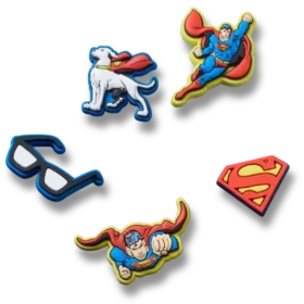 Conjuntos de 5 berloques Jibbitz do Super-Homem