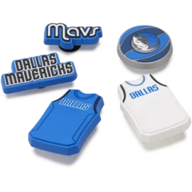 Conjuntos de 5 berloques Jibbitz dos Dallas Mavericks da NBA