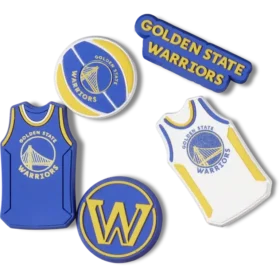 Conjuntos de 5 Berloques Jibbitz dos Golden State Warriors da NBA