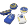 Conjuntos de 5 Berloques Jibbitz dos Golden State Warriors da NBA Conjuntos de 5 Berloques Jibbitz dos Golden State Warriors da NBA