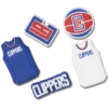 Conjuntos de 5 berloques Jibbitz dos Los Angeles Clippers da NBA Conjuntos de 5 berloques Jibbitz dos Los Angeles Clippers da NBA