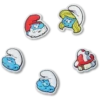 Conjuntos de 5 berloques Jibbitz dos Smurfs Conjuntos de 5 berloques Jibbitz dos Smurfs
