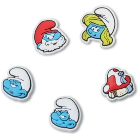 Conjuntos de 5 berloques Jibbitz dos Smurfs