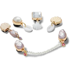 Conjuntos de 5 berloques Jibbitz «Elevated Pearl»