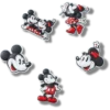 Conjuntos de 5 berloques Jibbitz™ em PVC do Mickey e da Minnie Conjuntos de 5 berloques Jibbitz™ em PVC do Mickey e da Minnie