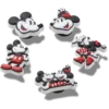 Conjuntos de 5 berloques Jibbitz™ em PVC do Mickey e da Minnie Conjuntos de 5 berloques Jibbitz™ em PVC do Mickey e da Minnie