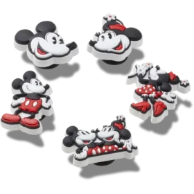 Conjuntos de 5 berloques Jibbitz™ em PVC do Mickey e da Minnie