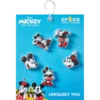 Conjuntos de 5 berloques Jibbitz™ em PVC do Mickey e da Minnie Conjuntos de 5 berloques Jibbitz™ em PVC do Mickey e da Minnie