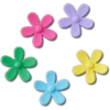 Conjuntos de 5 Berloques Jibbitz «Flower Power» Conjuntos de 5 Berloques Jibbitz «Flower Power»