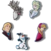 Conjuntos de 5 berloques Jibbitz «Frozen»