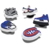 Conjuntos de 5 berloques Jibbitz™ NHL® Montreal Canadiens® Conjuntos de 5 berloques Jibbitz™ NHL® Montreal Canadiens®