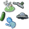 Conjuntos de 5 berloques Jibbitz «Rick and Morty»