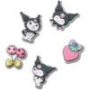 Conjuntos de 5 berloques Jibbitz Sanrio Kuromi