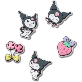 Conjuntos de 5 berloques Jibbitz Sanrio Kuromi
