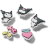 Conjuntos de 5 berloques Jibbitz Sanrio Kuromi