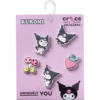 Conjuntos de 5 berloques Jibbitz Sanrio Kuromi