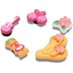 Conjuntos de 5 berloques Jibbitz «Tiki Vacation»