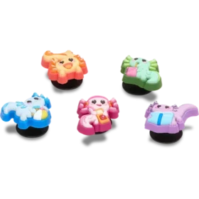 Conjuntos de 5 berloques Jibbitz «Tiny Axolotls»