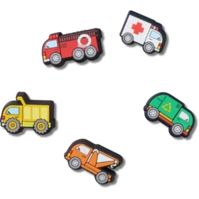 Conjuntos de 5 berloques Jibbitz «Tiny Work Trucks»