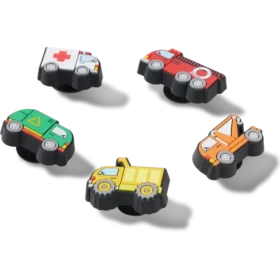 Conjuntos de 5 berloques Jibbitz «Tiny Work Trucks»
