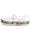 Crocband Clog com Estampado de Cobra «Branco Preto»