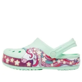 Crocband Unicorn Clogs «Green Red»