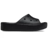 Crocs de plataforma tipo chinelo “Black”