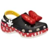 Crocs x Minnie Mouse – Classic Platform Clogs «Preto, Vermelho, Branco»