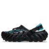 Echo Clog com atacadores refletores «Preto e azul-petróleo»
