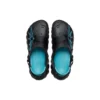 Echo Clog com atacadores refletores «Preto e azul-petróleo»
