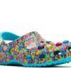 Lisa Frank x Classic Clog Kids «Digital Aqua Multi Hearts»