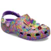Lisa Frank x Classic Clog «Neon Purple Multi Hearts»