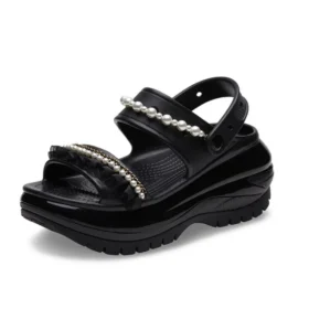 Mega Crush Sandal Pearl Ruffle «Preto»