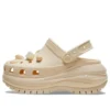 Mega Crush Clog com conchas e pérolas “Beige”