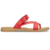 Pantufas casuais vermelho-fogo