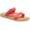 Pantufas casuais vermelho-fogo