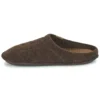 Pantufas clássicas casuais unissexo castanhas