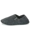 Pantufas clássicas de sola macia, unissexo, pretas