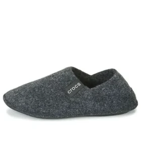 Pantufas clássicas de sola macia, unissexo, pretas