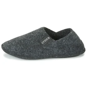 Pantufas clássicas de sola macia, unissexo, pretas