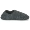 Pantufas clássicas de sola macia, unissexo, pretas