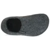 Pantufas clássicas de sola macia, unissexo, pretas